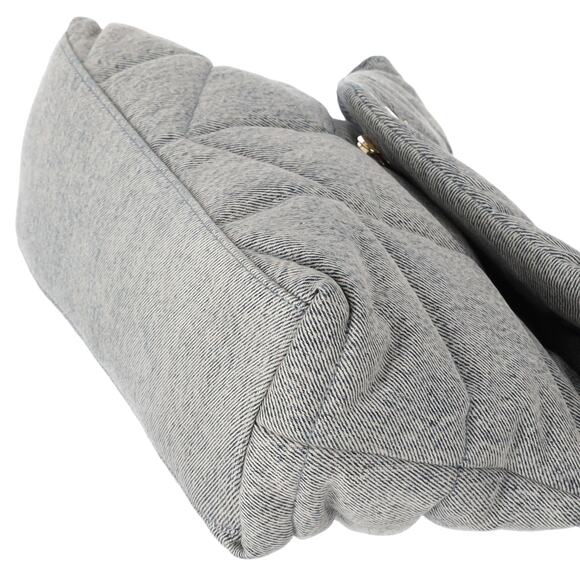 SAINT LAURENT PARIS Lulu Puffer Small Shoulder Bag 577476 Denim - Picture 8 of 9